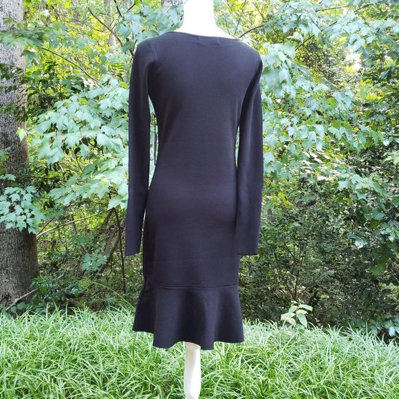 BAILEY 44 Tara Dress in Black Size Medium Long Sleeve Boat Neck Brand New - Picture 8 of 9